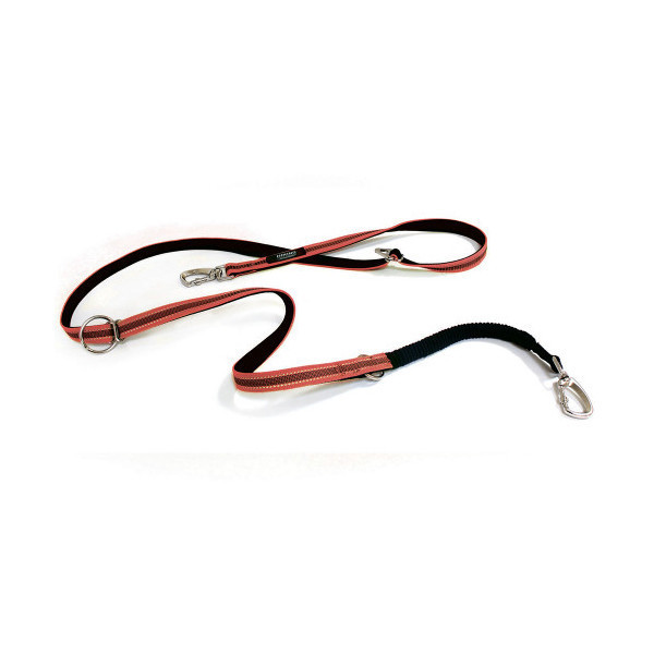Поводок Croci Hiking AntiShock для дрессировки собак, нейлон, красный, 2.5×200 см