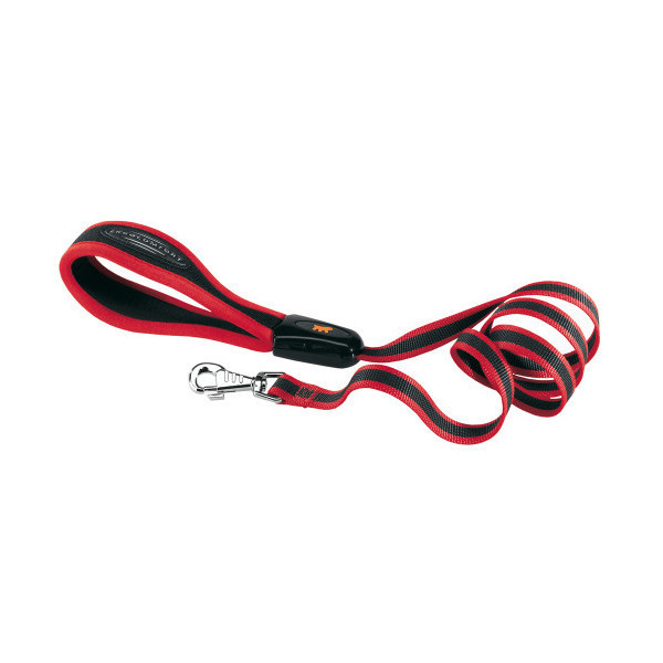 Поводок Ferplast Ergocomfort G25/120 Red для собак с эргономичной ручкой на подкладке, 25 мм, 120 см