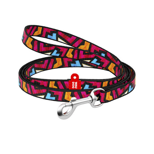 Поводок Waudog Nylon для собак, рисунок Граффити, нейлоновый, 10 мм/122 см