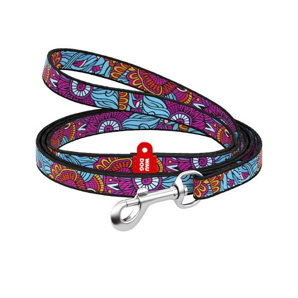 Поводок Waudog Nylon для собак, рисунок Лето, нейлоновый, 10 мм/122 см