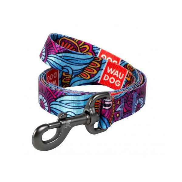 Поводок Waudog Nylon с рисунком Лето для собак 20 мм, 122 см