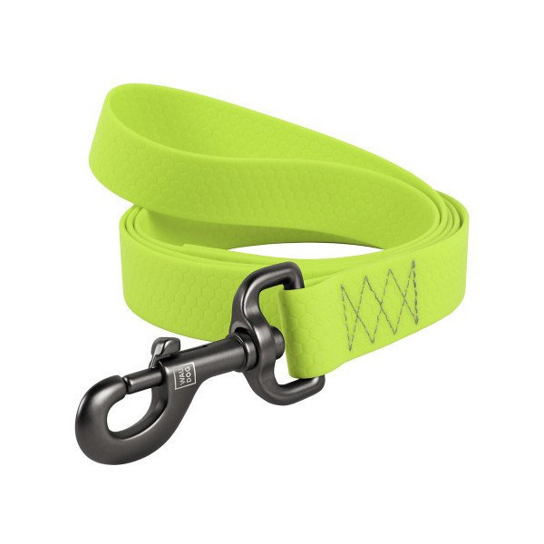 Поводок Waudog Waterproof для собак, водостойкий, размер S, 15 мм/305 см, салатовый