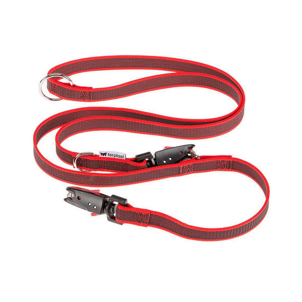 Поводок из прорезиненного нейлона Ferplast Daytona Gummy Matic GA20/200 Red для дрессировки собак