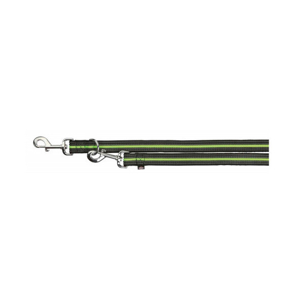 Поводок-перестежка Trixie Fusion для собак, размер S–L: 2.00 м/17 мм, черный/зеленый