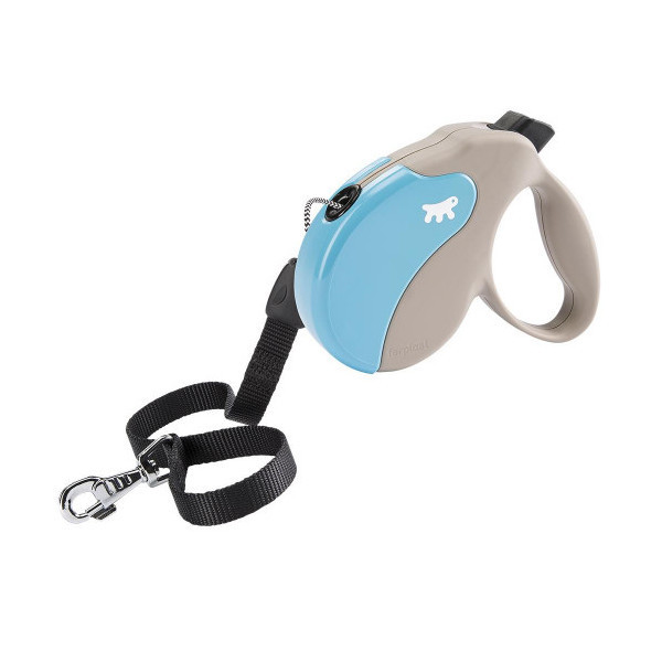 Поводок-рулетка Ferplast Amigo L Cord Beige-Blue Lead для собак c тонким шнуром, 16x3,8x15 см