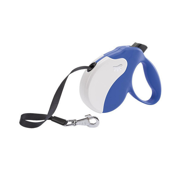 Поводок-рулетка Ferplast Amigo L Cord Blue-White Lead для собак cо шнуром, 16x3,8x15 см