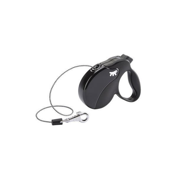 Поводок-рулетка Ferplast Amigo Mini Cord Black Lead для собак cо шнуром, черный, 12x3x10 см