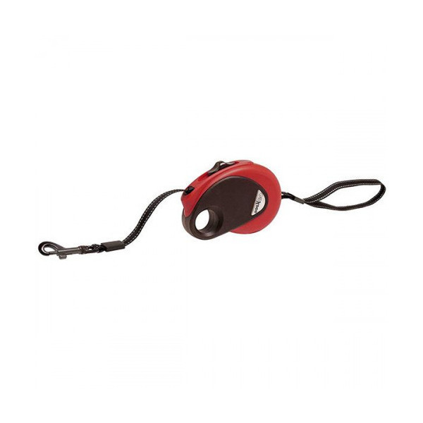 Поводок-рулетка Flamingo Dogx2GO Belt Mini для собак до 8 кг, красный, 2.5 м