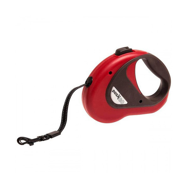 Поводок-рулетка Flamingo Dogx2GO Belt для собак до 12 кг, красный, размер S, 5 м