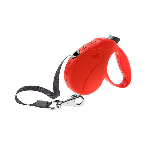 Поводок-рулетка для собак до 12 кг Ferplast Amigo Easy Mini Tape c лентой, красный, 3 м