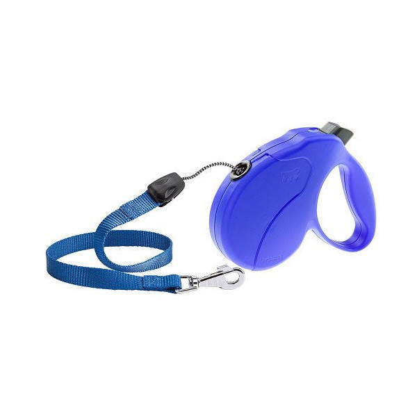 Поводок-рулетка для собак до 50 кг Ferplast Amigo Easy L Cord Blue cо шнуром, синий, 5 м