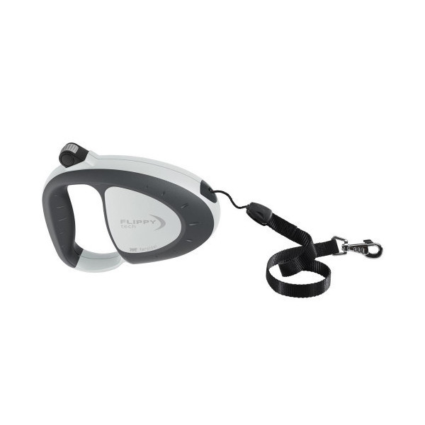 Поводок-рулетка для собак до 50 кг Ferplast Flippy Tech Cord L Grey, со шнуром, серый, 5 м