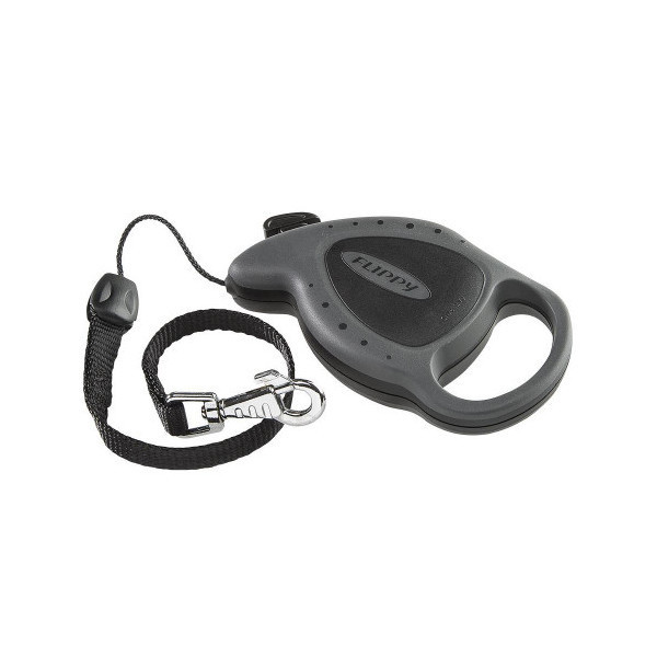 Поводок-рулетка для собак до 8 кг Ferplast Flippy Deluxe Mini Black со шнуром, черный, 3 м