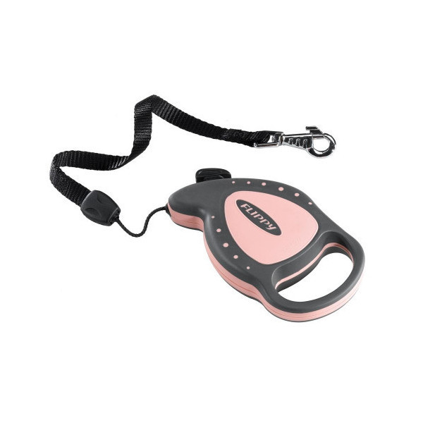 Поводок-рулетка для собак до 8 кг Ferplast Flippy Deluxe Mini Pink со шнуром, розовый, 3 м