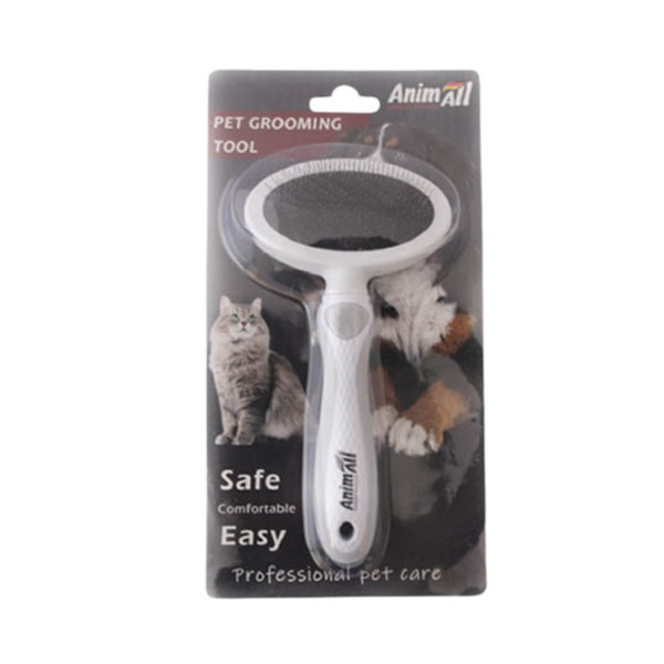 Пуходерка AnimAll Groom для животных, М, серая