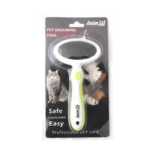 Пуходерка AnimAll Groom для животных, М, зеленая