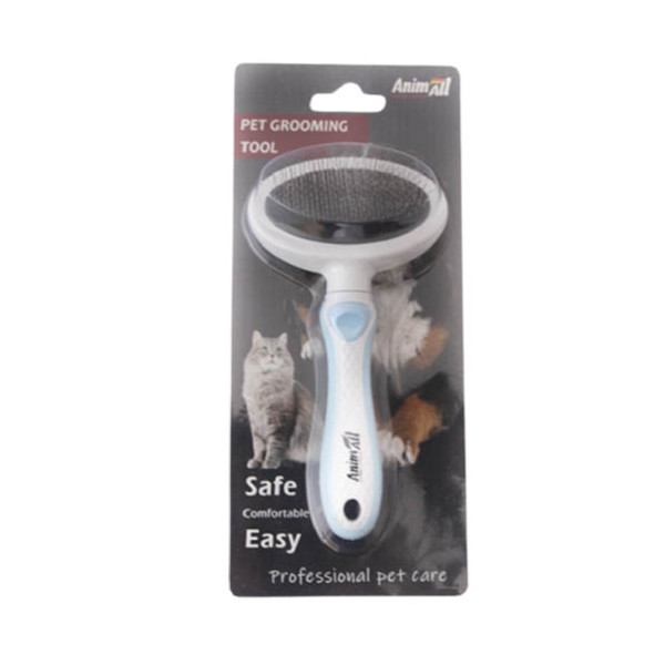 Пуходерка AnimAll Groom для животных, S, голубая