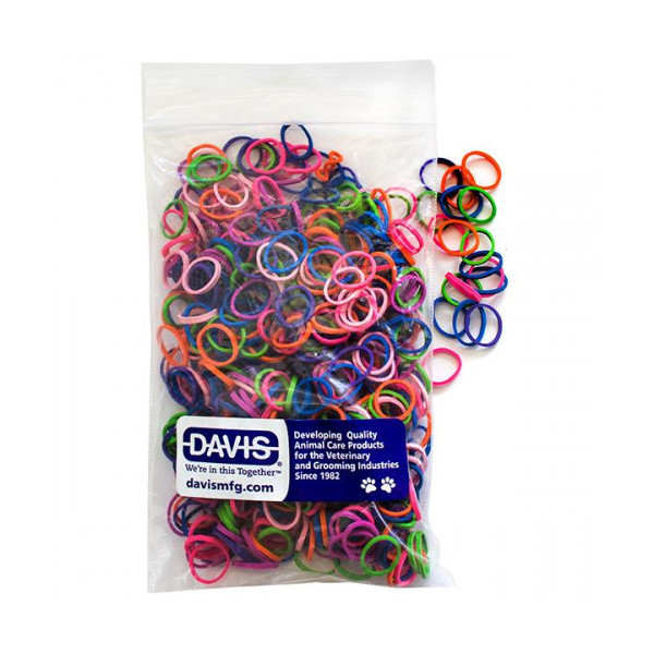 Резинка Davis Neon для шерсти, диаметр - 1 см, 500 шт/уп