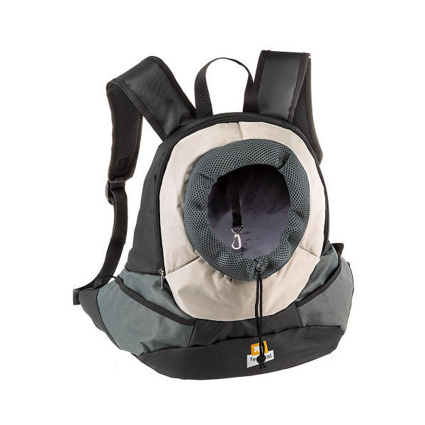 Рюкзак-переноска Ferplast Kangoo Small Grey Backpack для мелких собак, серая, 37×16×36.5 см