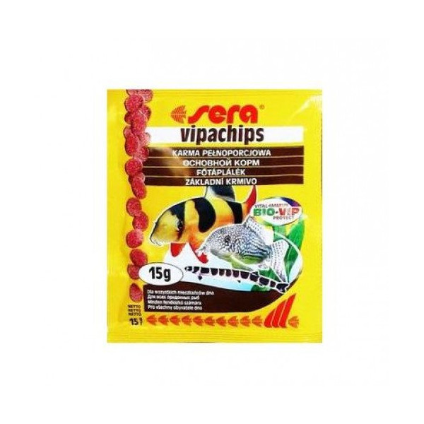 Sera Vipachips корм для рыб, обитающих на дне, в форме чипсов, 15 г
