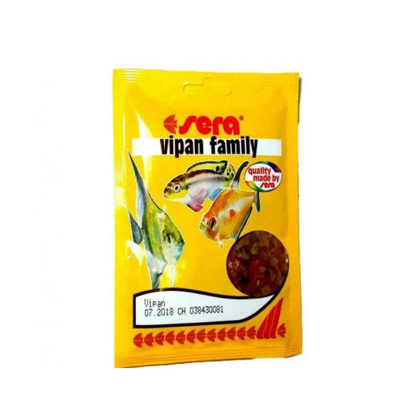 Sera Vipan Family корм для всех видов рыб в виде хлопьев, 5 г