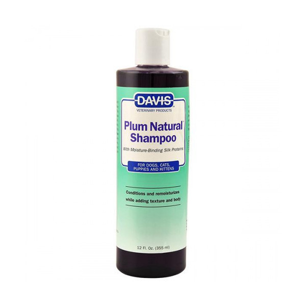 Шампунь Davis Plum Natural Shampoo с протеинами шелка для собак, котов, концентрат, 355 мл