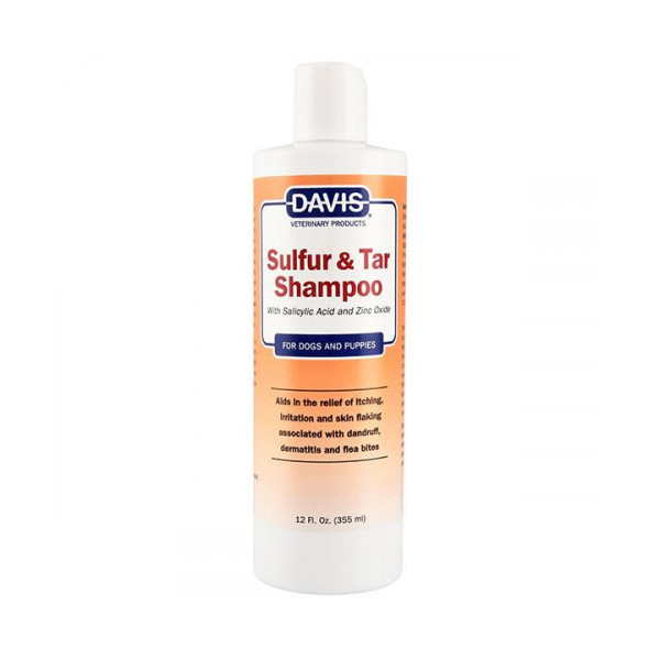 Шампунь Davis Sulfur & Tar Shampoo с серой и дегтем, для собак, 355 мл