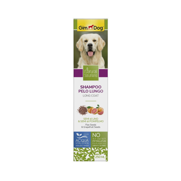Шампунь GimDog Natural Solutions, для собак с длиной шерстью, 250 мл
