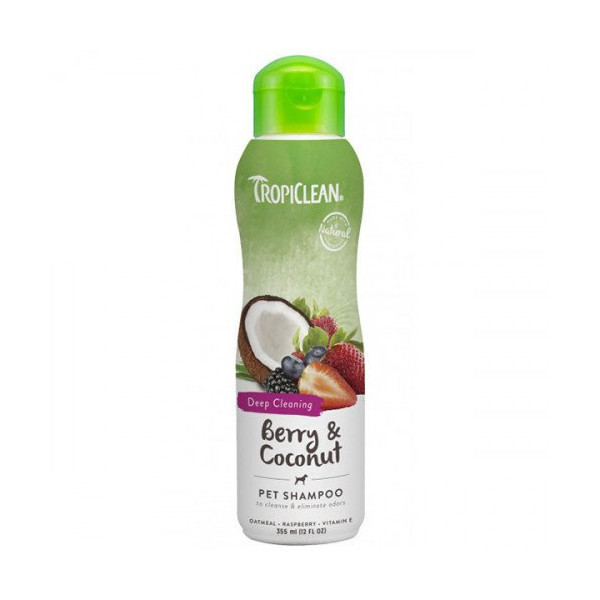 Шампунь TropiClean Berry & Coconut "Ягода и кокос" для собак и кошек, 355 мл