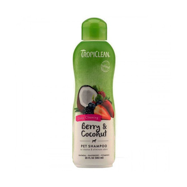 Шампунь TropiClean Berry & Coconut "Ягода и кокос" для собак и кошек, 592 мл