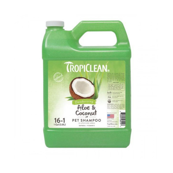 Шампунь Tropiclean Aloe and Coconut 1:16 дезодорирующий 3,78 л.