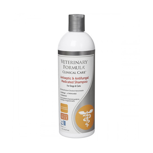 Шампунь Veterinary Formula Antiseptic&Antifungal Shampoo, для собак и кошек, противогрибковый, 3.8 л