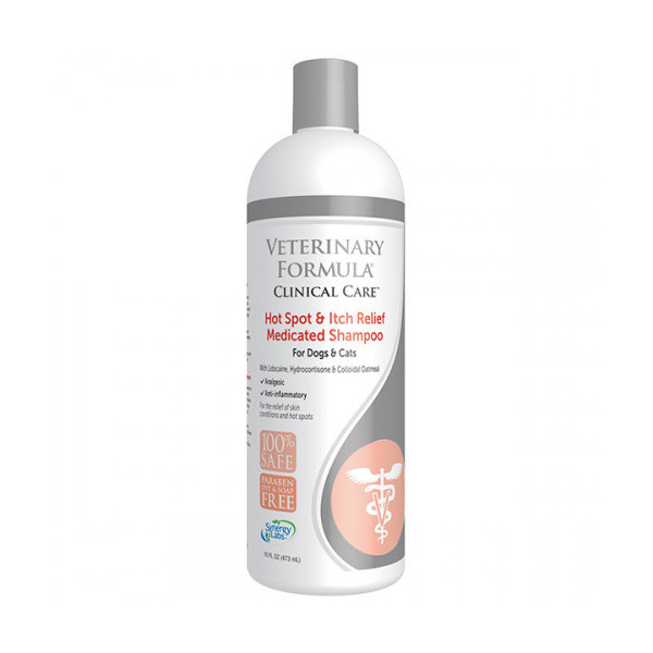 Шампунь Veterinary Formula Hot Spot&Itch Relief Medicated Shampoo для собак и котов, 473 мл