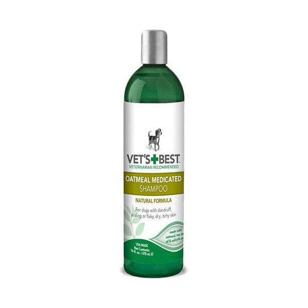 Шампунь Vet`s Best Oatmeal Med Shampoo терапевтический для собак ,470 мл