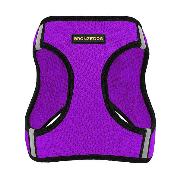 Шлея BronzeDog Mesh Vest для собак, сетчатый нейлон, фиолетовый, 26-29 см