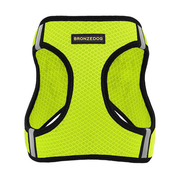 Шлея BronzeDog Mesh Vest для собак, сетчатый нейлон, лимонный, 42-47 см