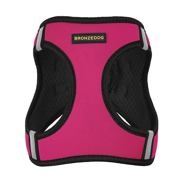 Шлея BronzeDog Sport Vest для собак из нейлона, неопрена и 3D сетки, розовый, 43-53 см