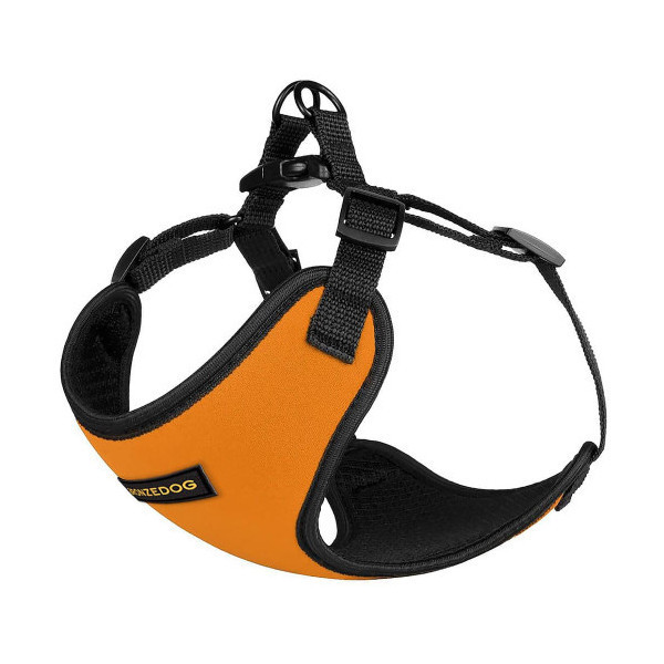 Шлея BronzeDog Sport для собак из неопрена, оранжевый, 28-33 см
