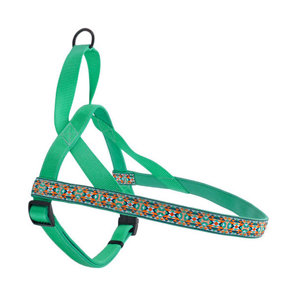 Шлея Coastal Ribbon Weave Harness для собак, темно-бирюзовый с косточками, 48-58×2.5 см