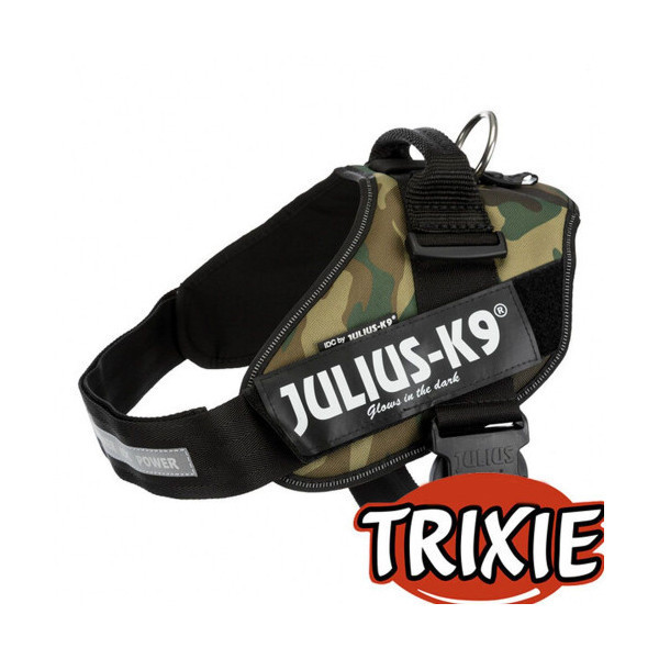 Шлея Trixie Julius-K9® IDC тренировочная, для щенков, 82-115 см х 50 мм, камуфляж