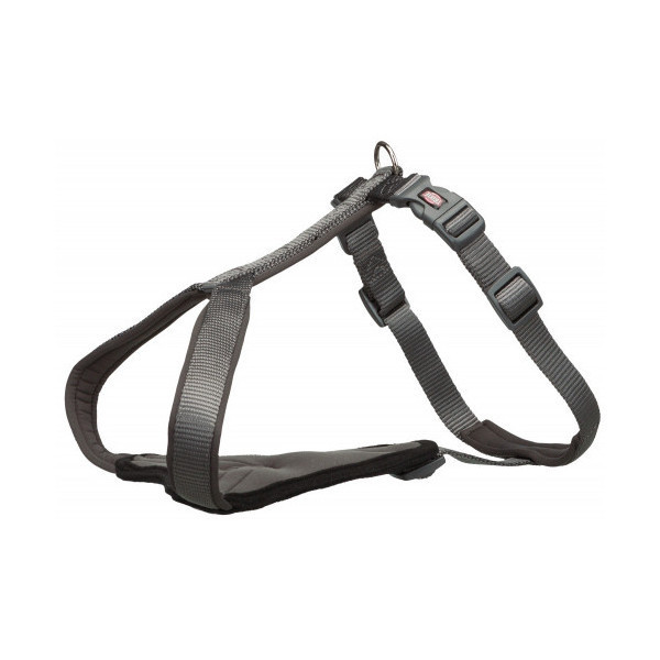 Шлея Trixie Premium Y-Harness S-M для собак, 50-60 см, 15 мм, графит