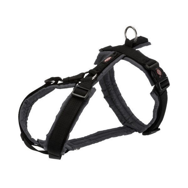 Шлея Trixie Premium trekking XL, для собак, 80-97 см, 25 мм, черный/графит