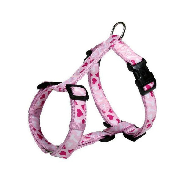 Шлея Trixie Rose Heart для собак, нейлон, 30-40 см х 15 мм, розовый