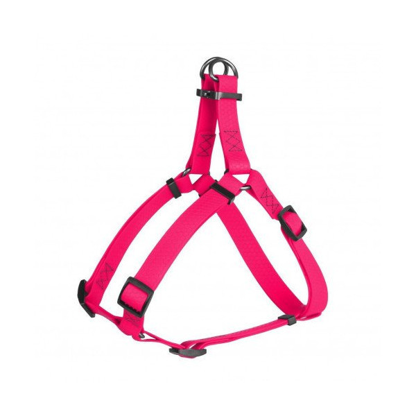 Шлея Waudog Waterproof для собак, водостойкая, 15 мм, 40-55 см, розовая