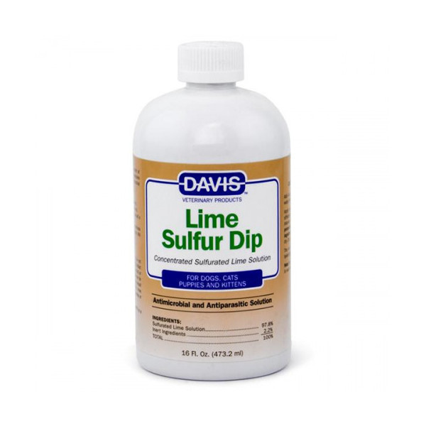 Средство Davis Lime Sulfur Dip антимикробное и антипаразитарное, для собак и котов, концентрат, 473 мл
