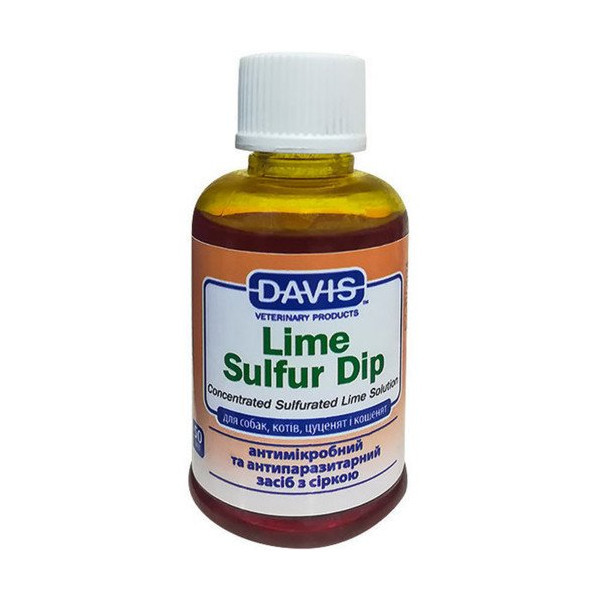 Средство Davis Lime Sulfur Dip антимикробное и антипаразитарное, для собак и котов, концентрат, 50 мл