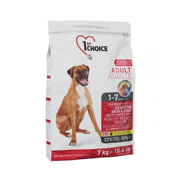 Сухой корм 1st Choice Adult Sensitive Lamb&Fish всех пород склонных к аллергии, с ягнёнком и рыбой, 100 г