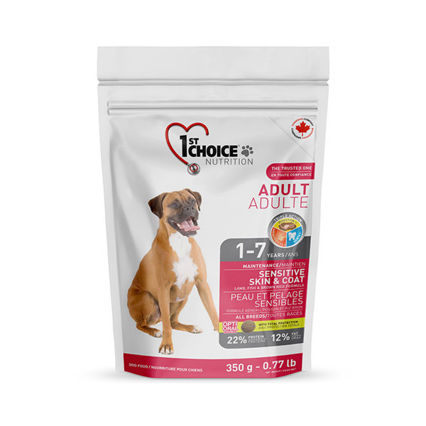 Сухой корм 1st Choice Adult Sensitive Lamb&Fish всех пород склонных к аллергии, с ягнёнком и рыбой, 350 г