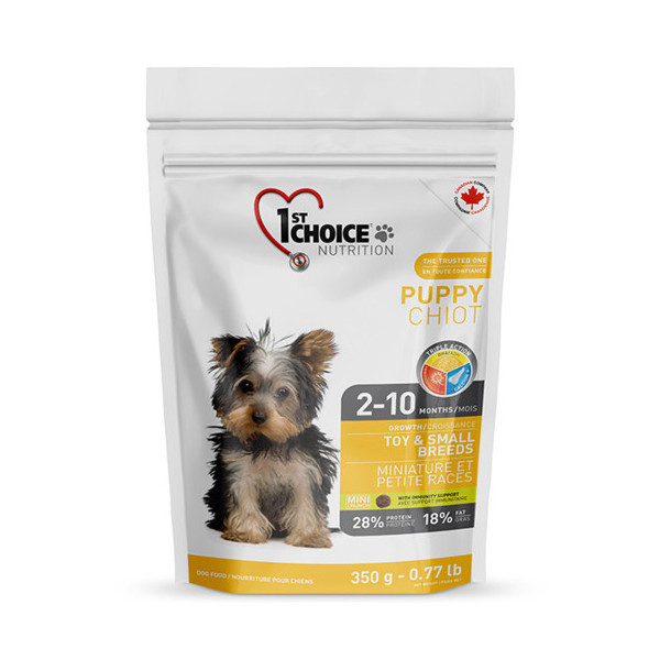 Сухой корм 1st Choice Puppy Toy&Small Chicken для щенков мини и малых пород, с курицей, 350 г