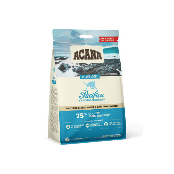 Сухой корм Acana Pacifica Cat со вкусом тихоокеанской рыбы для кошек всех пород, 340 г